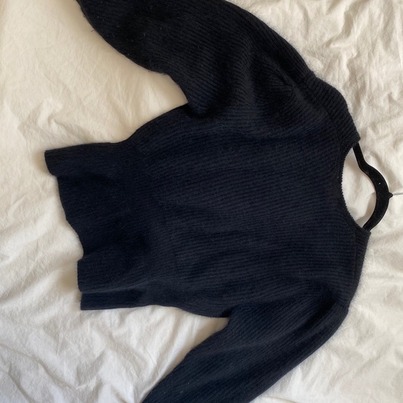 Pierre Cardin Peplum Wool Cardigan - Picture 3 of 5